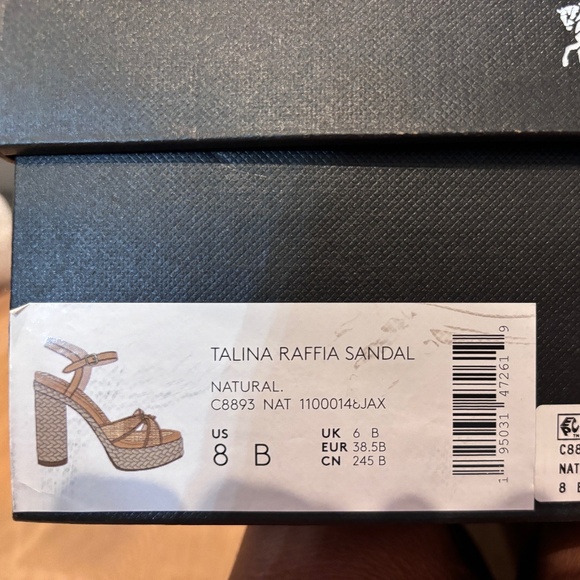 Coach Talina Natural Platform Espadrille Raffia Sandals - Picture 1 of 6